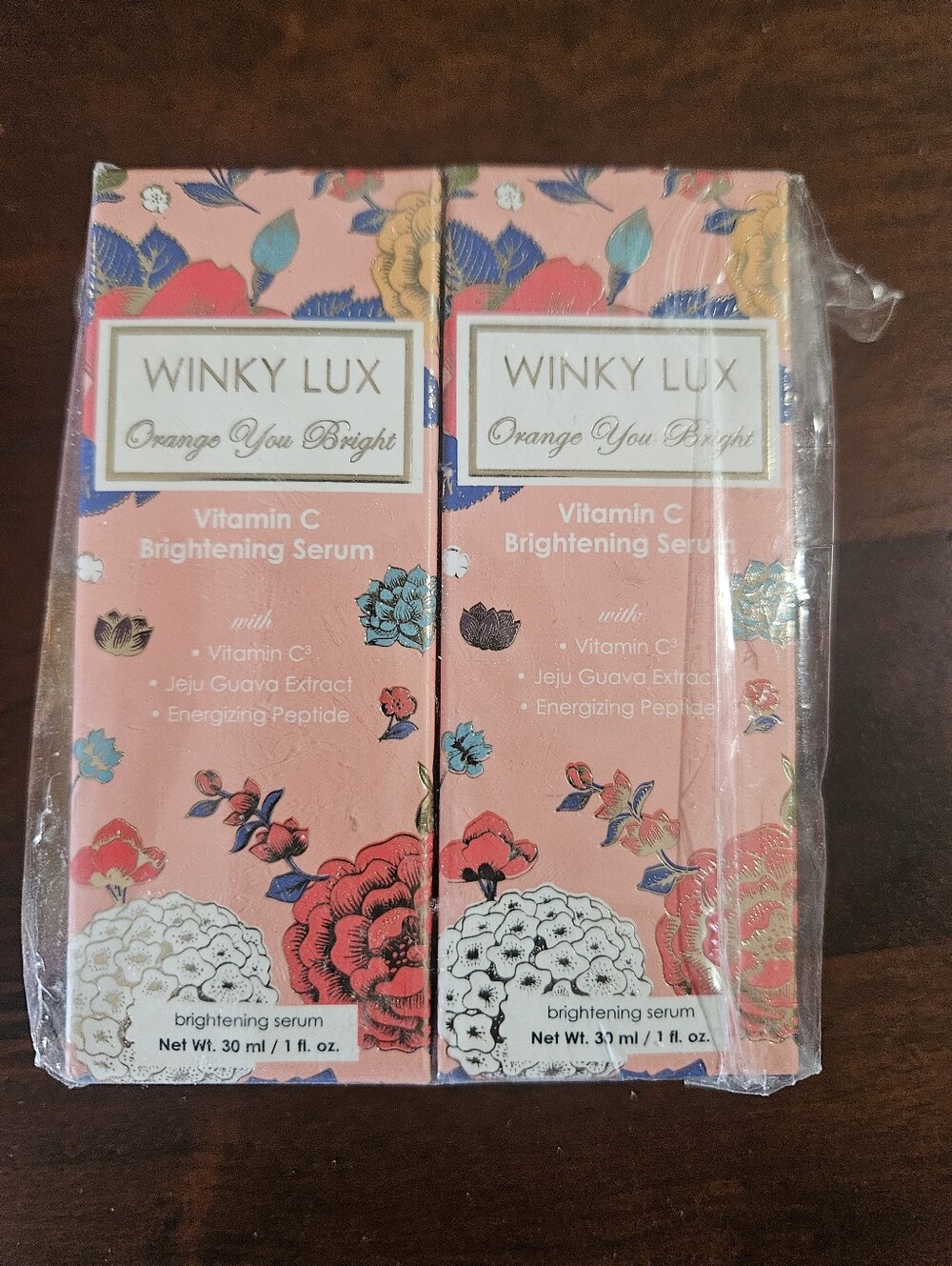 WINKY LUX Vitamin C Brightening Serum - Pink Floral Packaging Two Pack
